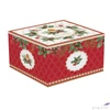 Kép 2/2 - Csésze+alj Porcelán karácsonyi 80ml Christmas Berries 2db-os dobozban