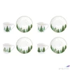 Kép 1/2 - Csésze+alj Porcelán karácsonyi 100ml Festive Trees 4db-os dobozban