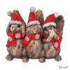 Kerámia dekor karácsonyi 3 Mókus Nubby S barna 11x5x8,5cm DST25
