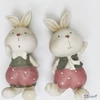 Dekor nyúl kerámia pöttyös nadrágban álló 2 féle 8,5x7,0x15,5cm