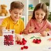 Kép 1/2 - Dekor pompom 1,5cm vegyes piros 1,5cm 50db-os 25