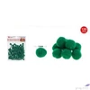 Kép 2/2 - Dekor pompom sötétzöld 1cm 120db-os 25