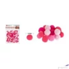 Kép 2/2 - Dekor pompom vegyes rózsaszín 1cm 120db-os 25