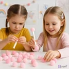 Dekor pompom világos rózsaszín 1cm 120db-os 25