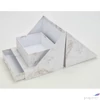 Kép 2/2 - Díszdoboz felnyitható kocka fiókkal márvány 23,5x20,5x20,5cm 