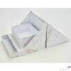 Kép 2/2 - Díszdoboz felnyitható kocka fiókkal márvány 23,5x20,5x20,5cm