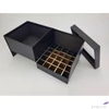 Kép 1/2 - Díszdoboz karton virágbox és bonbon doboz tetővel fekete méretek: 18.5x18.5x15.5cm