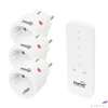 Kép 1/3 - Dugalj szett 3 aljzat távirányítóval 2300 W HOME fehér