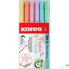 Kép 1/2 - Ecsetiron készlet Kores Pastel Style, 6 pasztell szín