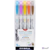 Ecsetiron készlet Zebra kétvégű Mildliner Warm, 5 szín 