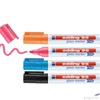 Kép 2/2 - Edding 95 ABLAK MARKER 4kszl. GLASS MARKER 4készlet D10 kerek hegyűvonalvastagság:2-3mm