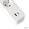 Elosztósor 4 aljzat 1 5 m USB kapcsolóval ENTAC fehér