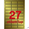 Kép 1/2 - Etikett címke Apli lézernyomtatókhoz és fénymásológépekhez 63,5x29,6mm,matt arany 540 etikett/csoma