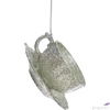 Kép 1/2 - Karácsonyi 9cm Ezüst csésze Csésze+alj 8,5x8,5x4,5cm ezüst Csepp dekor trend 2019/20