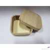 Kép 2/2 - Fa doboz peremes lekerekített 14x14,5x5, fedeles