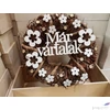 Kép 2/2 - Fa felirat Már vártalak fehér 9, 5x20cm darabos
