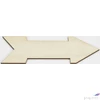 Kép 1/2 - Fa felirat, tábla Nyíl Fa natúr  dekoráció 7, 5x20x0, 3cm-es CRL6368