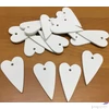 Kép 2/3 - Fa figura szív fehér hosszúkás 6cmx3.5cmx3mm 15db/cs
