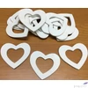 Kép 2/2 - Fa figura szív fehér lyukkal 6cmx5.5cmx3mm 15db/cs
