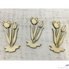 Kép 1/2 - Fa figura tulipán natúr virág 7cmx3cmx3mm 3db/cs