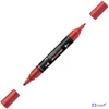 Faber-Castell akril filctoll Kétvégű MULTIMARK 296 metál piros 185996
