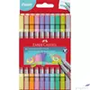 Kép 2/2 - Faber-Castell filctollkészlet 10db-os, kétvégű pasztell színek 