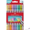 Kép 1/2 - Faber-Castell filctollkészlet 10db-os, kétvégű pasztell színek