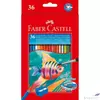 Kép 2/2 - Faber-Castell színes ceruza 36db-os, aquarell+ecset halas