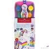 Kép 1/3 - Faber-Castell Vízfesték szett 12db-os UNIKORNIS fehér tempera + matric + matrica