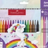 Kép 1/4 - Faber Castell filctoll készlet 18+6db-os kastélyos UNIKORNIS 2024 18db alapszín + 6db csillámos