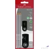 Kép 2/3 - Faber-Castell grafitceruza B 3db Grip 2001 (B) Sleeve hegyező + Sleeve radír fekete BL.
