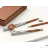 Kép 1/2 - Faber Castell grafitceruza GVFC Perfect finom bordázatú ezüst bevonatú rövid B barna(radíros,kupakkal)