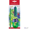 Faber Castell grafitceruza Dinoszaurusz háromszögletű jumbo , hegyező, radír