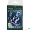 Kép 1/2 - Faber Castell művész filctoll 8db-os PITT Brush "BLUES B-s hegyvastagság