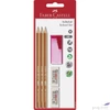 Kép 1/2 - Faber Castell írószerkészlet 6db-os (3db grafitceruza HB,2db radír 1db hegyező 100-102-370