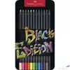 Kép 2/4 - Faber Castell színes ceruza 12db-os Black Edition fekete test fém dobozban