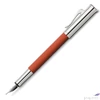 Kép 1/3 - Faber Castell töltőtoll GVFC Guilloche ródium bevonatú égetett narancs M-es heggyel 145220