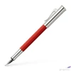 Kép 1/2 - Faber Castell töltőtoll GVFC Guilloche ródium bevonatú india piros F