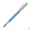 Kép 1/2 - Faber Castell töltőtoll GVFC Guilloche ródium bevonatú öbölkék M