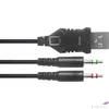 Kép 4/6 - Fejhallgató mikrofonnal vezetékes gaming 2x3.5mm jack + USB-A SPEEDLINK  Voltor LED  feke