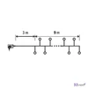Fényfüzér kül- és beltéri 600db microLED színes/melegfehér 9 m HOME