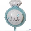 Kép 1/2 - Fólia lufi esküvői kb.70cm I do love you feliratos kék színű gyűrű gyémántos eljegyzési gyűrű alakú P813847
