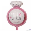 Kép 2/2 - Fólia lufi esküvői kb.70cm I do love you feliratos kék színű gyűrű gyémántos eljegyzési gyűrű alakú P813847
