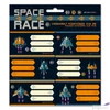 Kép 1/2 - Füzetcímke Ars Una 3x6db Space Race (5143) 22 53831439 Öntapadós - egy csomagban külön