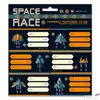 Kép 2/2 - Füzetcímke Ars Una 3x6db Space Race (5143) 22 53831439 csomagolt Ars Una kollekció
