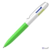 Golyóstoll 0,5mm Schneider nyomógombos, négyszínű, Take 4 Neon, zöld-fehér