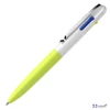 Golyóstoll 0,5mm Schneider nyomógombos, négyszínű, Take 4 Neon, sárga-fehér