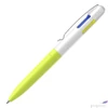 Kép 2/4 - Golyóstoll 0,5mm Schneider nyomógombos, négyszínű, Take 4 Neon, sárga-fehér