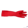 Kép 2/2 - Gumikesztyű háztartási latex extra hosszú 38cm S méret BONUS piros