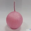 Kép 1/3 - Gyertya gömb 5cm kapart metál rózsaszín